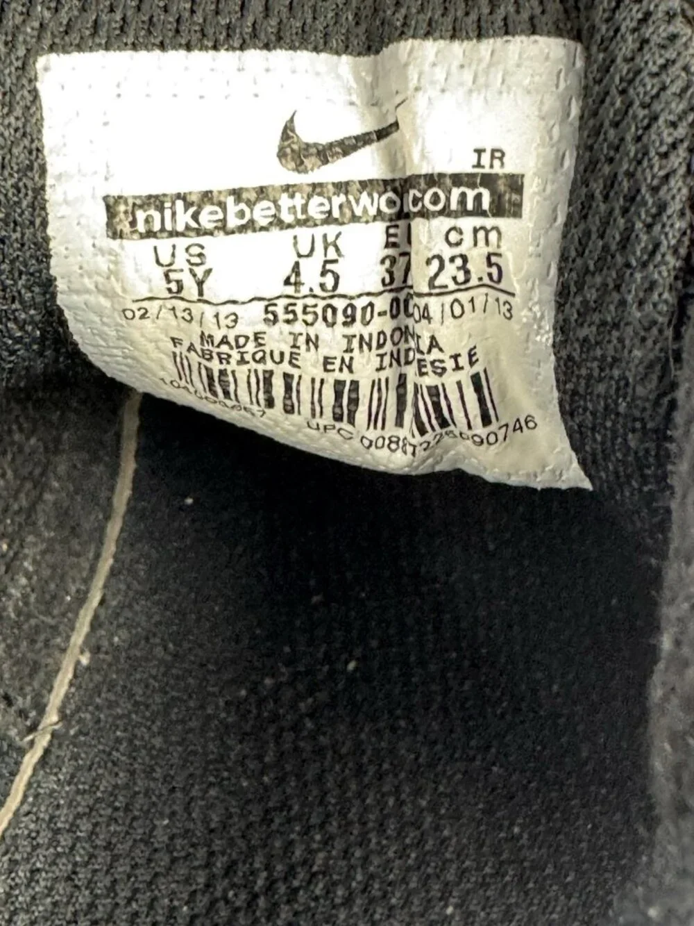 NIKE Lunar Forever Girl’s Black/Pink Sneakers Size US 5Y